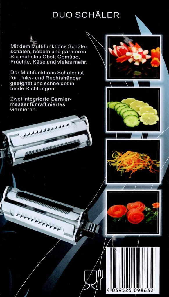 Duo schiller: 2-in-1 schiller. Geschikt voor het schillen Productafbeelding 