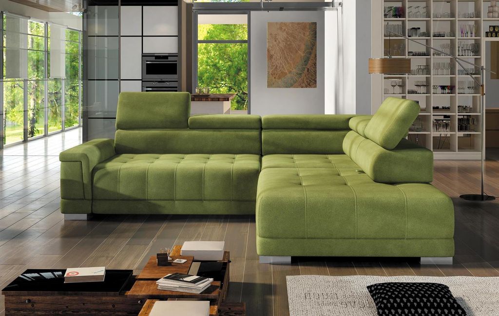 Ecksofa L Form Couch Wohnlandschaft Sofa Eck Design Modern Sofa Stoff Neu Pink