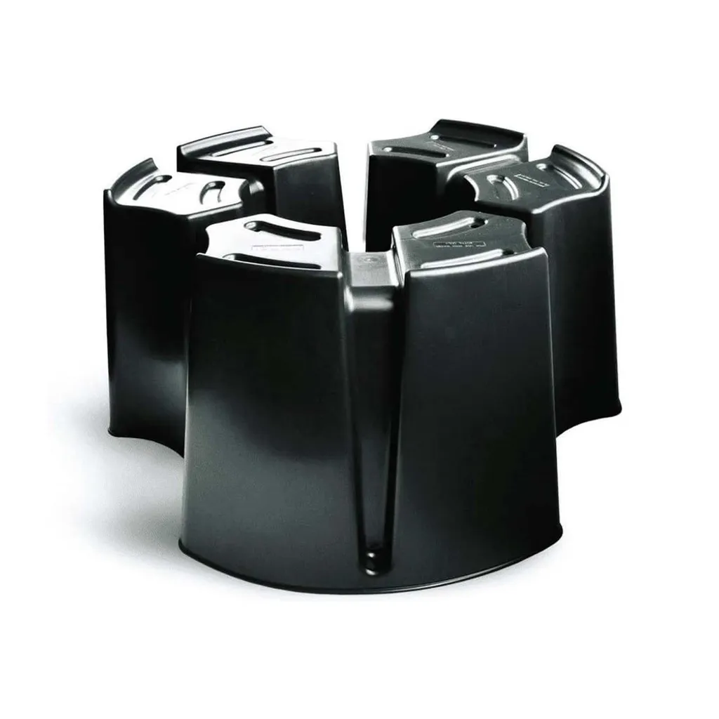 Harcostar Pied de baril de pluie Noir 3 pièces pour cuve à eau de jardin