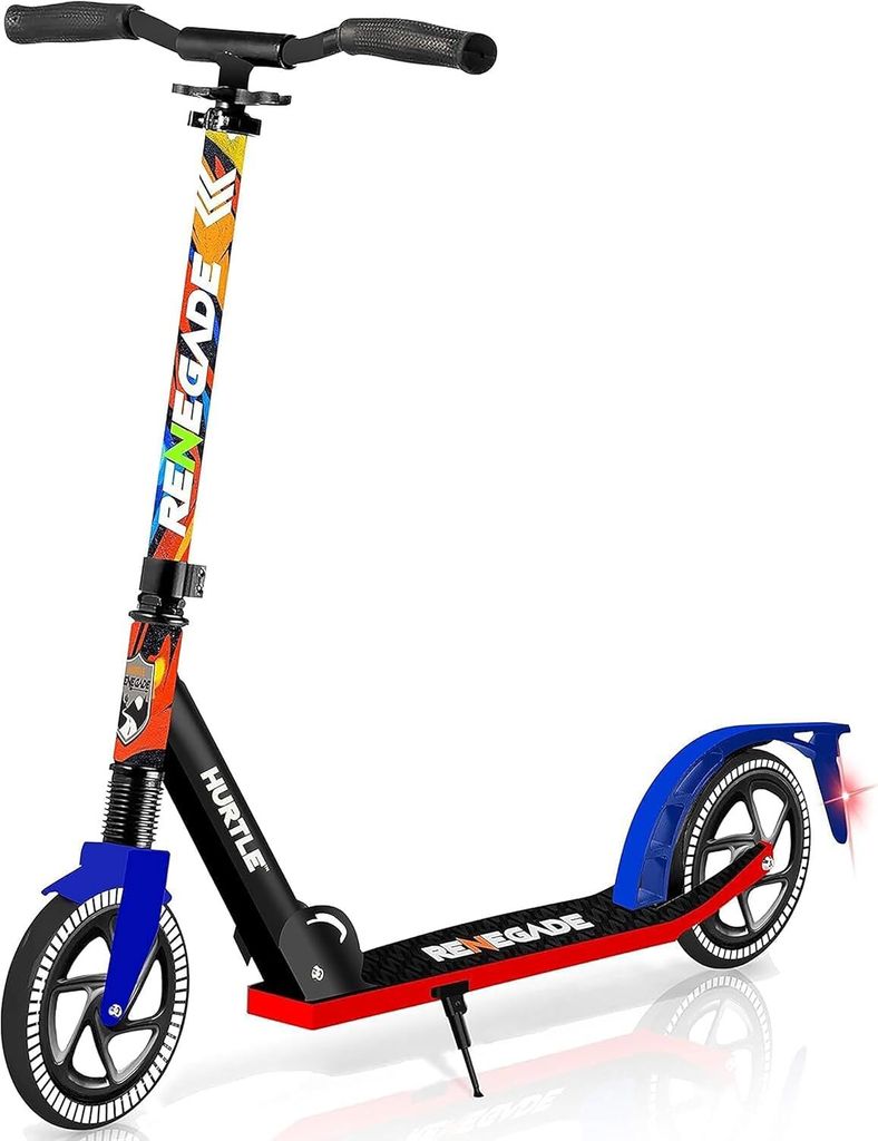 Hurtle Scooter - Scooter für Teenager - Kick Scooter - 2 Rad Scooter mit verstellbarem T-Bar Lenker - Klappbar Erwachsene Kick Scooter mit Legierung