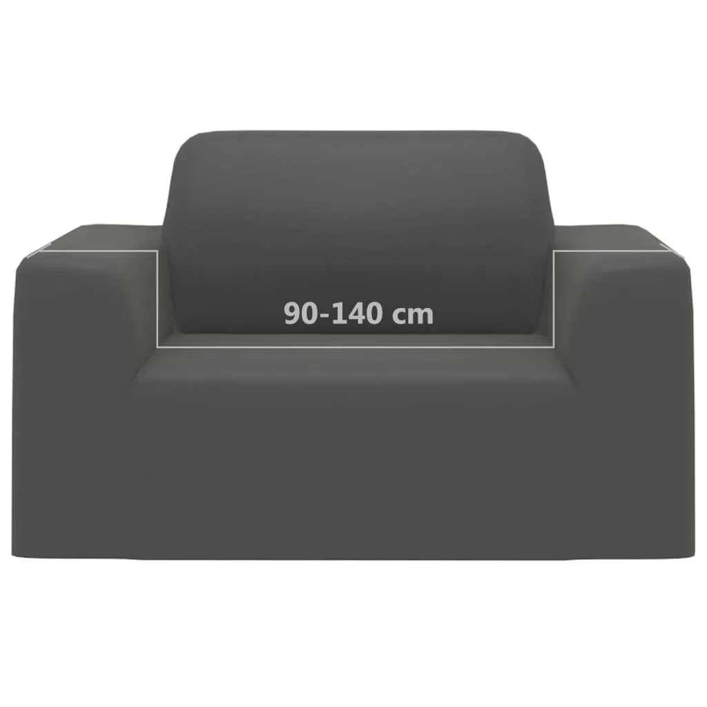 Fodera Divano vidaXL Jersey Antracite - Protezione Elegante e Stretch - 7