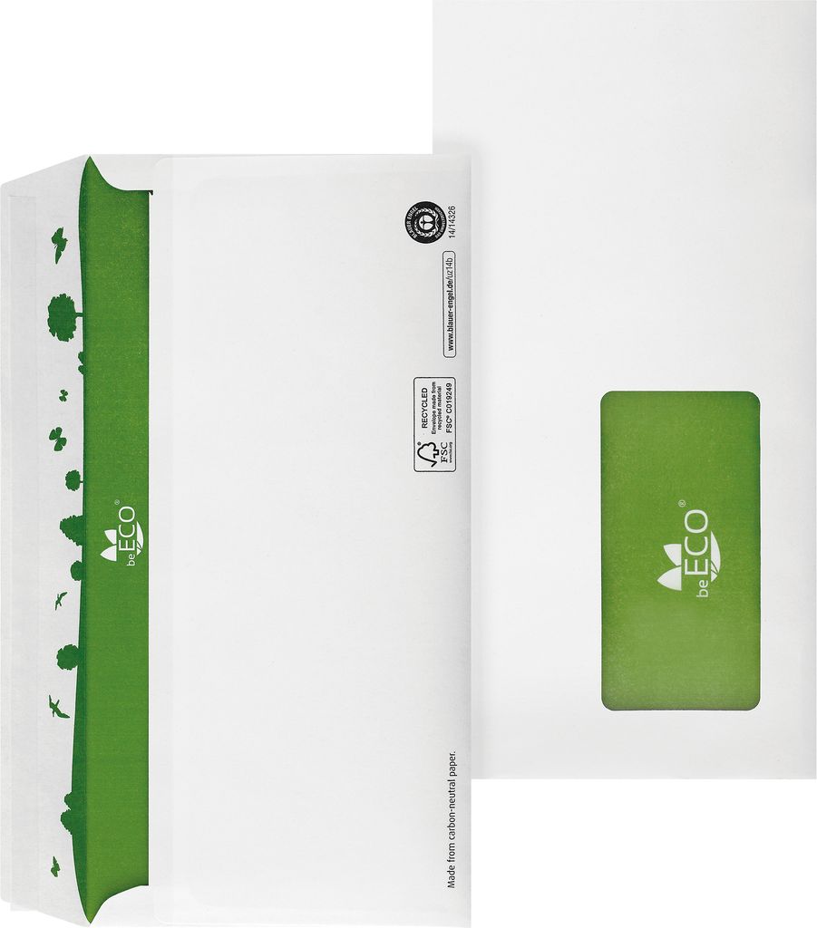 beECO Briefumschlag 02720161 lang mF hk ws 500 St./Pack.