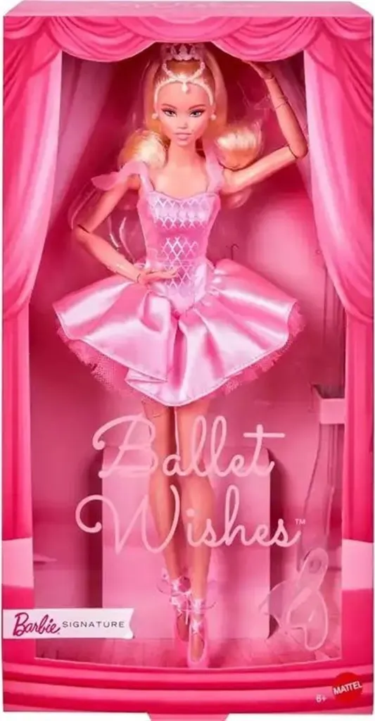 Poupée de Collection Barbie Danseuse Étoile avec Tutu Rose Satiné