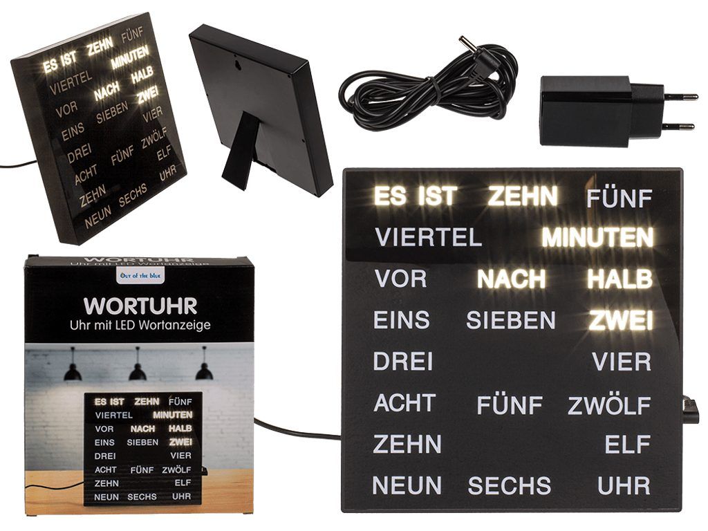 Horloge avec affichage des mots en allemand Image du produit 