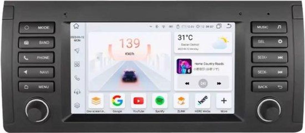 BMW X5 E53 / E39 / M5 (1996-2003) S-Serie Android Autoradio – 1024x600 IPS, CarPlay, Android Auto, Bluetooth, WiFi, 3 USB-Ports, RDS, Split-Scree...