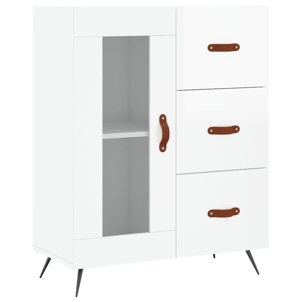 Sideboard Hochglanz-Weiß 69,5x34x90 cm Holzwerkstoff