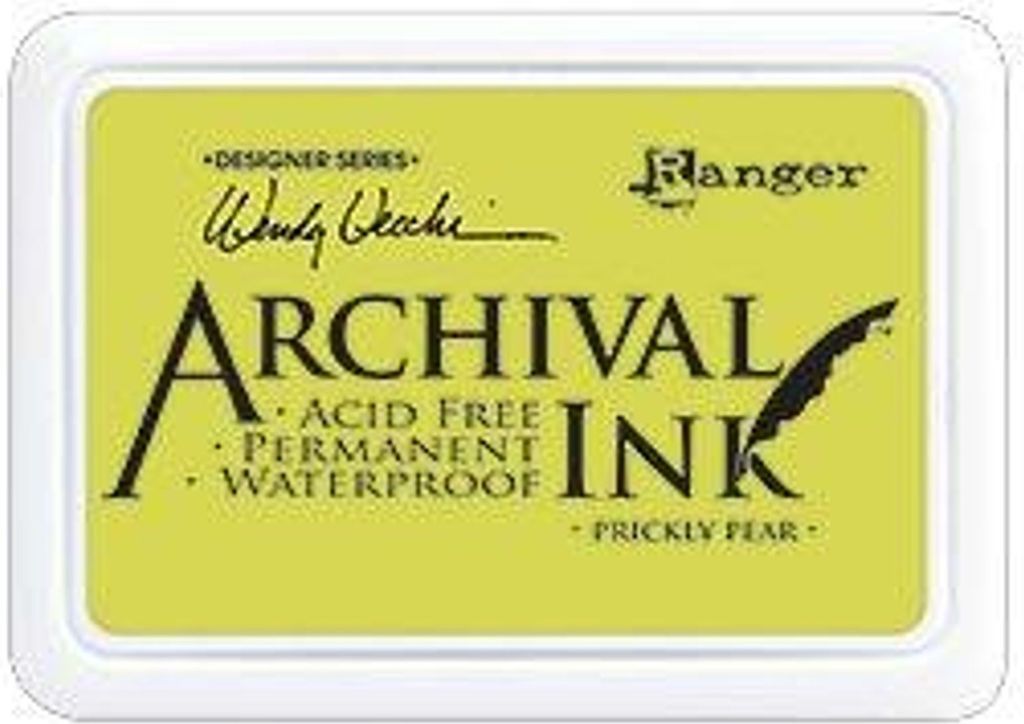 Ranger Archival Ink Stempelkissen - Feinkontur/Wasserfest Prickly Pear / Feigenkaktus Grün