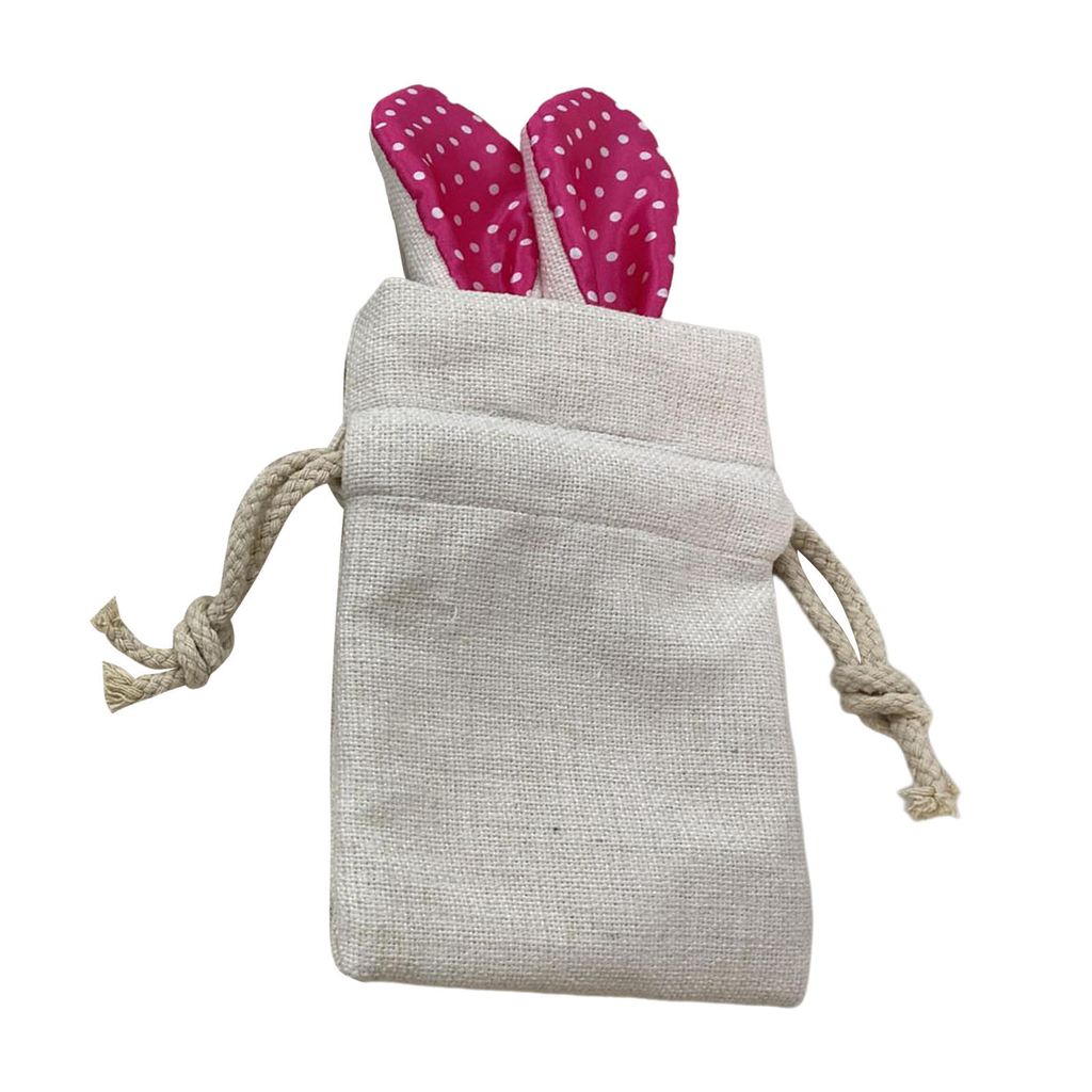 Oster Süßigkeitenbeutel kreative Draw String Ostern Kaninchen Ohr Süßigkeiten Packtasche Haushaltsdarsteller-Rot
