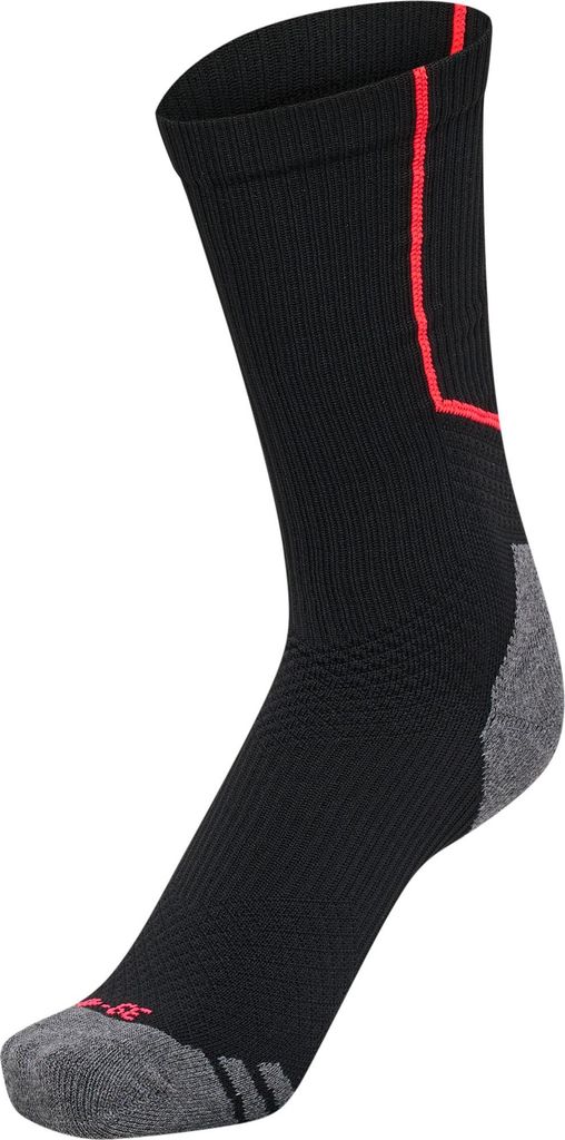 Hummel hmlPRO TRAINING SOCKS LOW BLACK/DIVA PINK 35/38