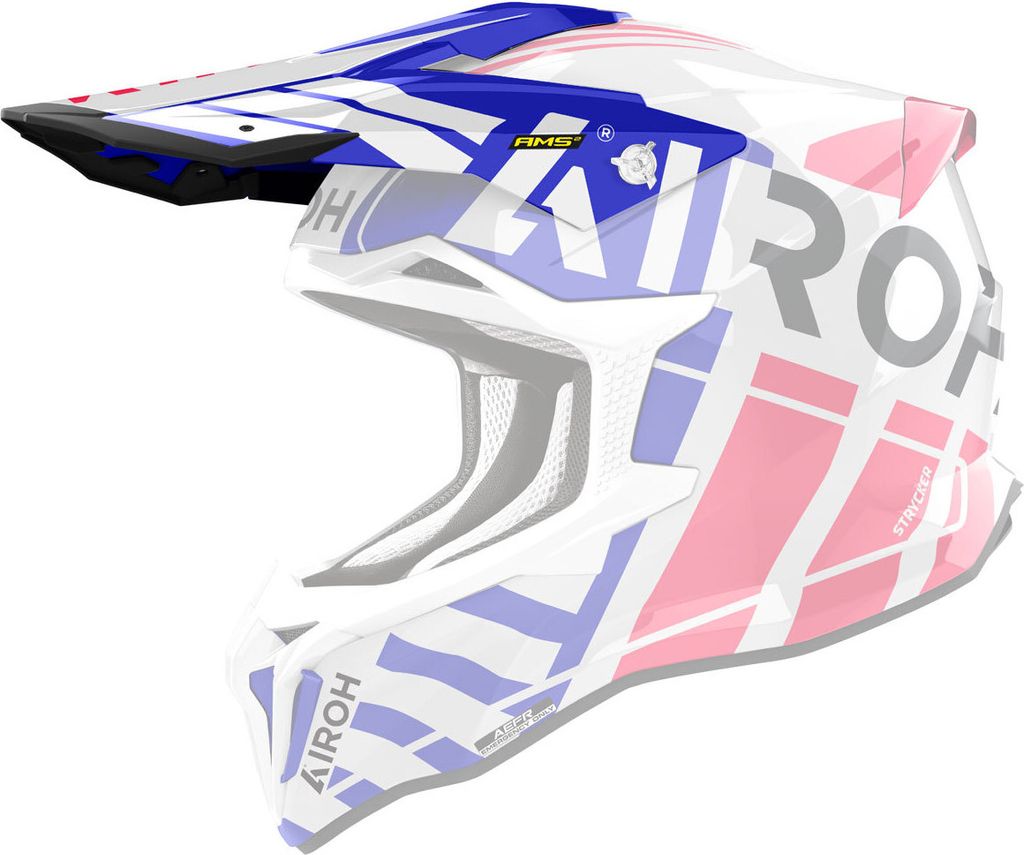 Frontino Helm Airoh Strycker Brave Blue Red