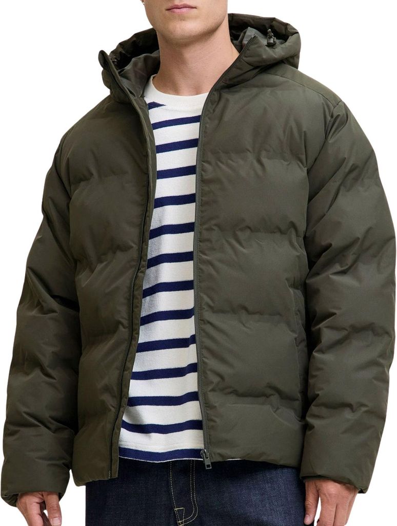 Jack & Jones Winterjacke Herren JJESOHO PUFFER HOOD SN grün XXL