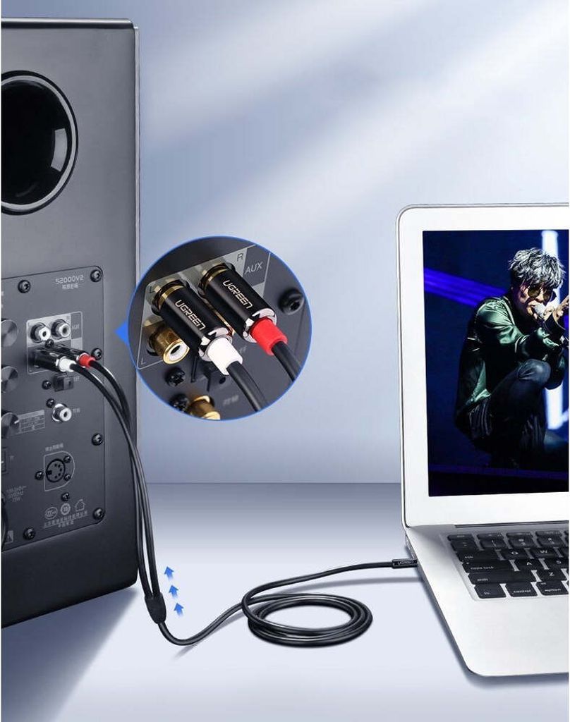 Ugreen AV116 Audio Kabel 3,5 mm Klinke auf 2RCA, 2m, Produktbild 21