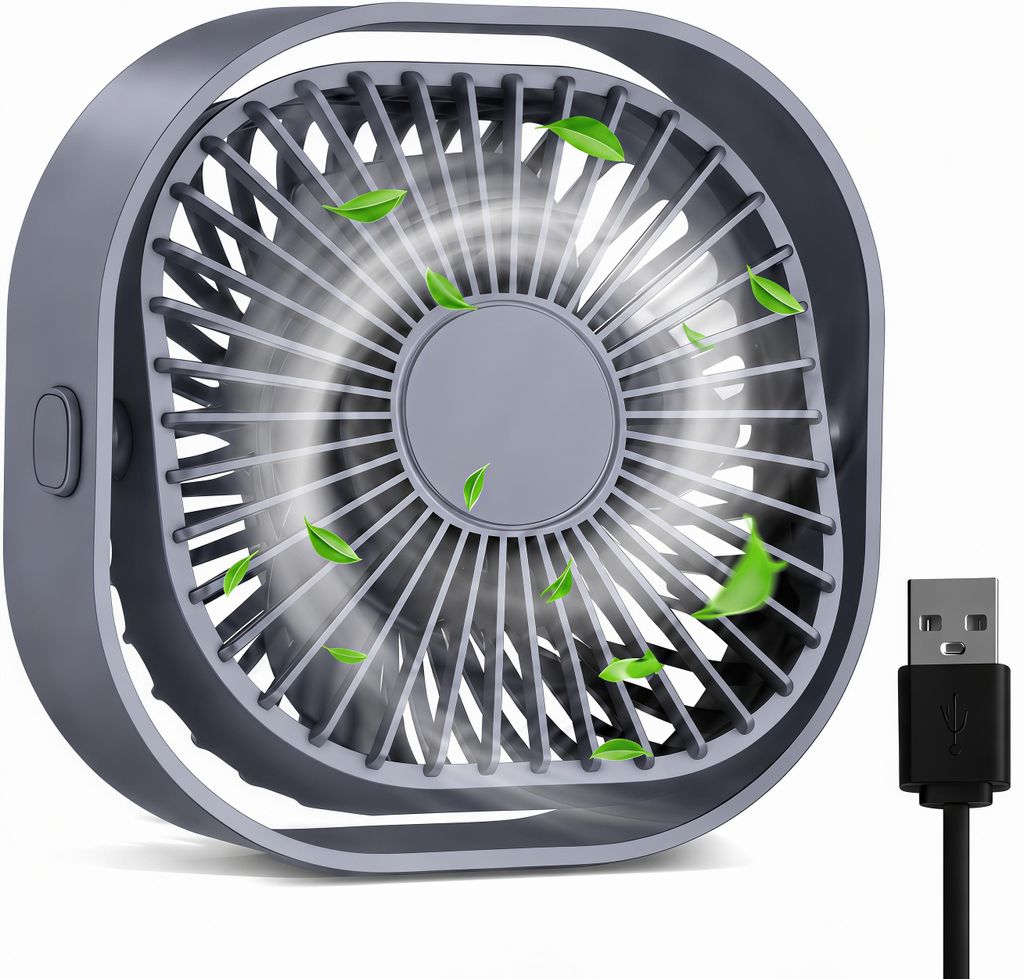 Mini USB Ventilator,Tragbarer Tischventilator mit 360° Produktbild 