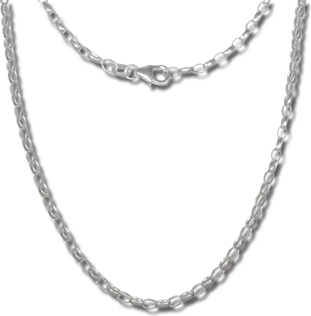 Chaîne de Pois Argent 925 Ovale 70cm SilberDream Bijou Haute Qualité