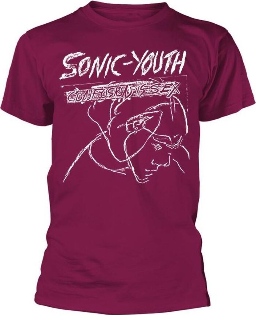 Sonic Youth - "Confusion Is " T-Shirt für Herren/Damen Uni PH2287 (XXL) (Weinrot)