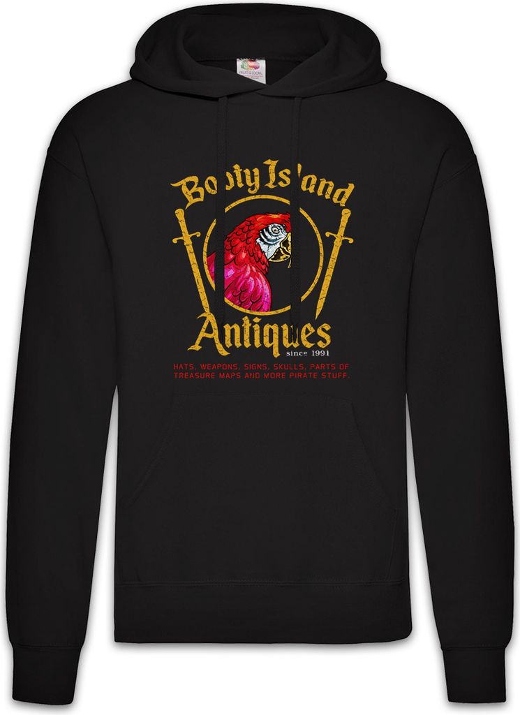 Urban Backwoods Booty Island Antiques, Herren Hoodie, Farbe: Schwarz, Größe: 5XL