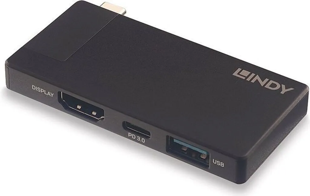 Mini docking station USB C 4K LINDY avec charge d'alimentation - 2