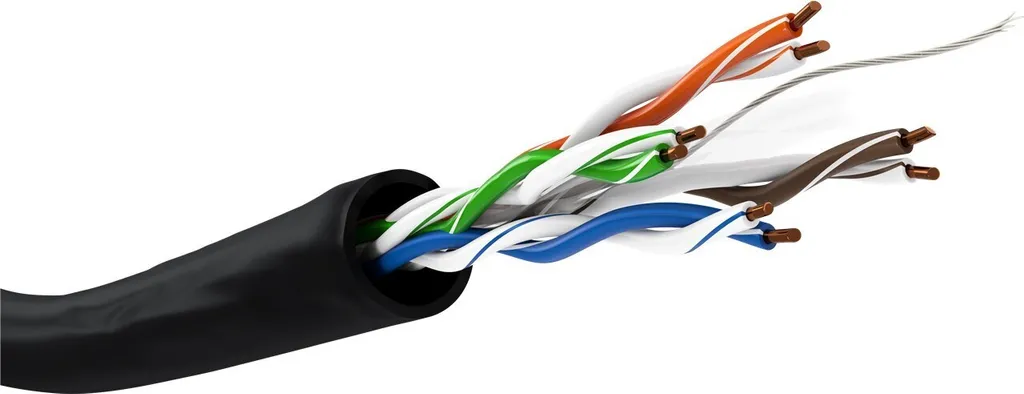 Cavo Ethernet Esterno CAT 6 Goobay 77625 100m Rame PE Nero