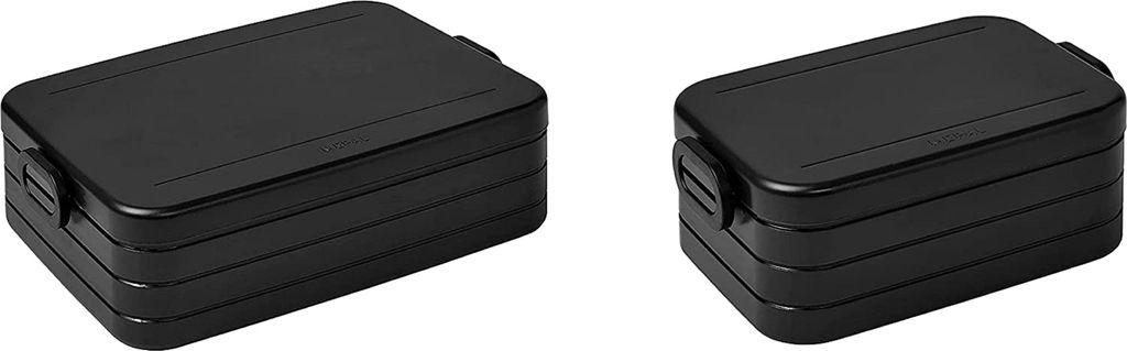 2-tlg. Mepal Take a Break Set – Limited Edition Schwarz / Black Edition – Groß / Klein – Lunchbox mit Trennwand – ideal für Mealprep – ...