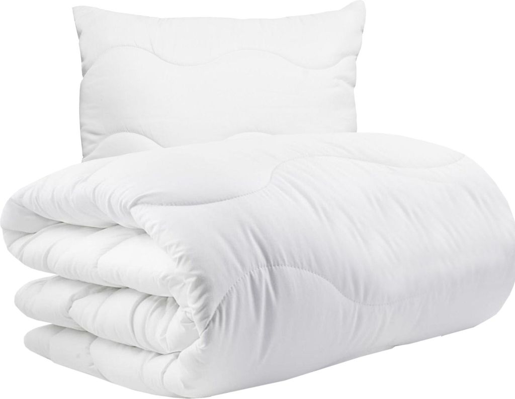 Mikrofaser Schlaf-Set 135×200 cm Steppbett + 80×80 cm Produktbild 