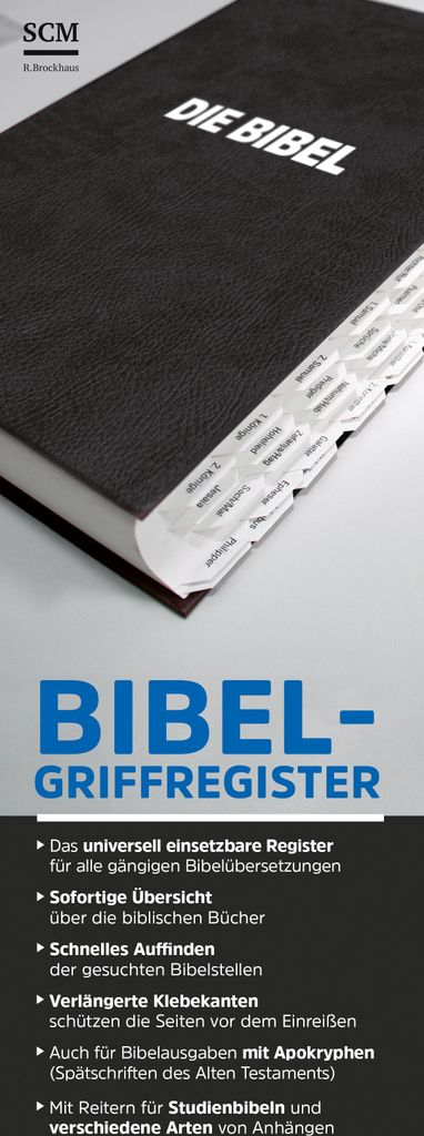 Bibel-Griffregister schwarz Produktbild 