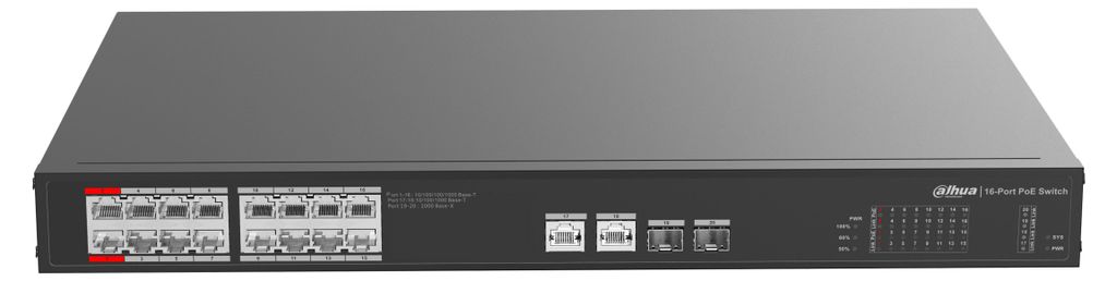 DAHUA DH-PFS3220-16GT-190 20-Port Unmanaged Gigabit Switch with 16-Port PoE