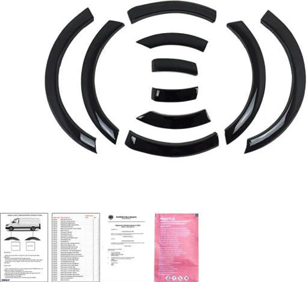 Élargisseurs d'ailes pour VW Caddy 2015-2021 : kit complet noir mat ABE