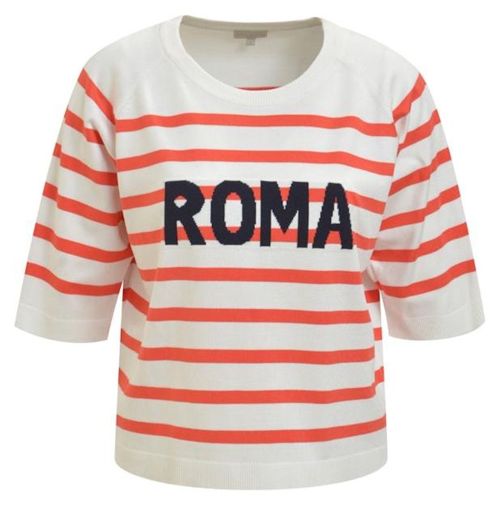 Milano Italy OVERSIZE PULLOVER WI RED PRINT RED PR M