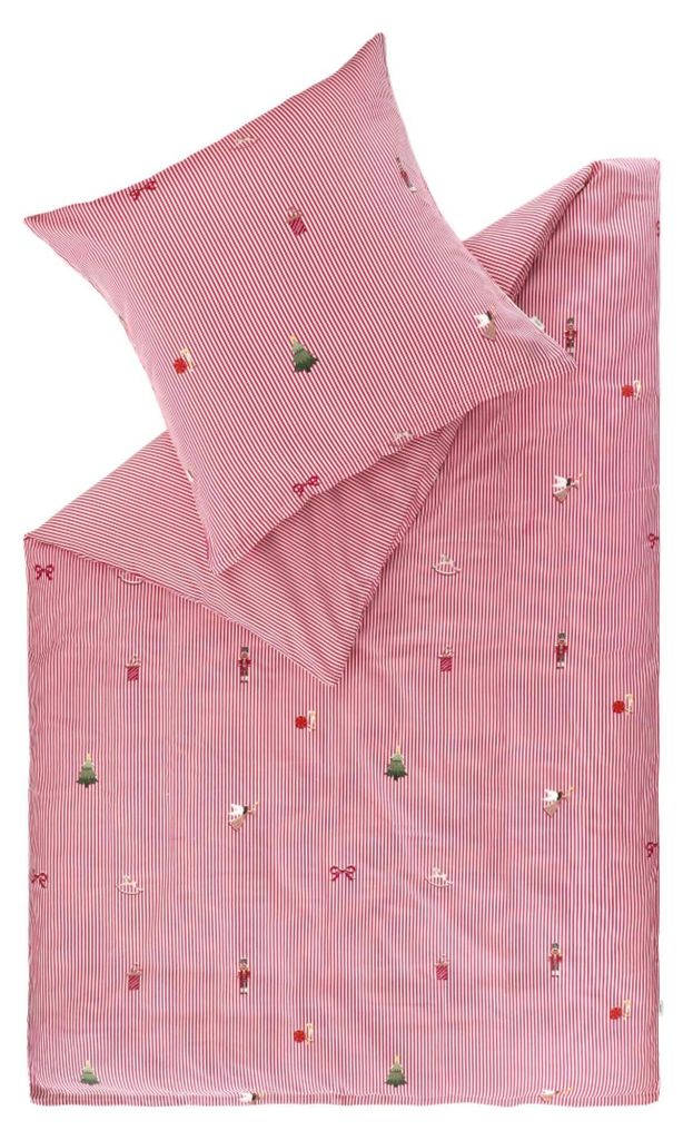 ESPRIT Satin Bettwäsche JOELLE Rot 140 x 200 cm Produktbild 