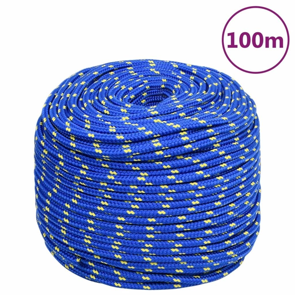 Vidaxl -Bootseil 10 mm 100 m Polipropileneblau Immagine del prodotto 