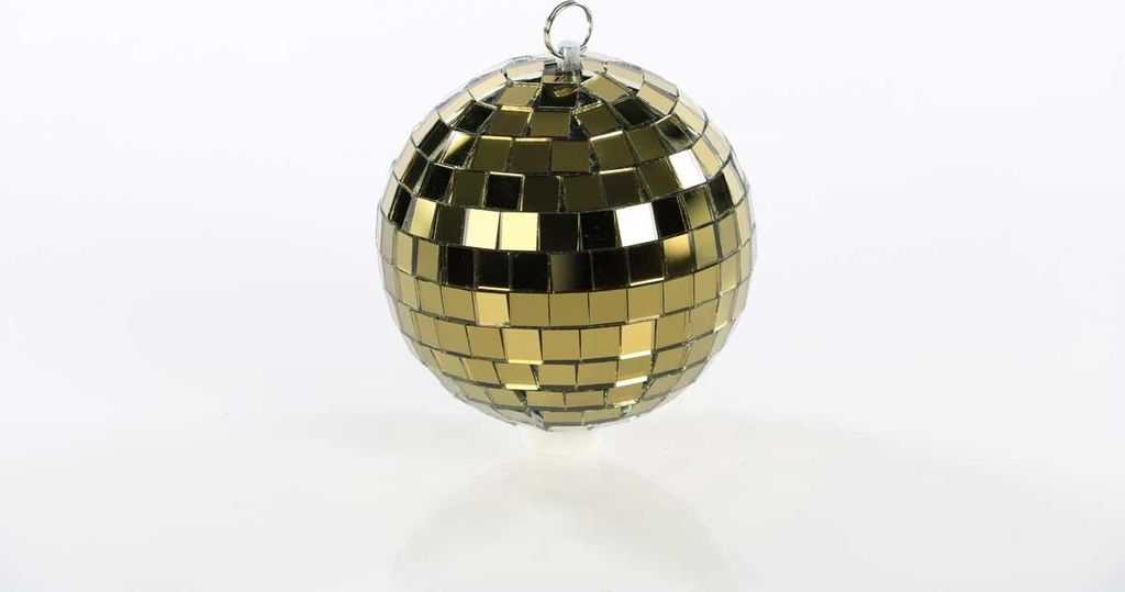 Spiegelkugel 10cm gold // Discokugel - Mirrorball 10cm gold