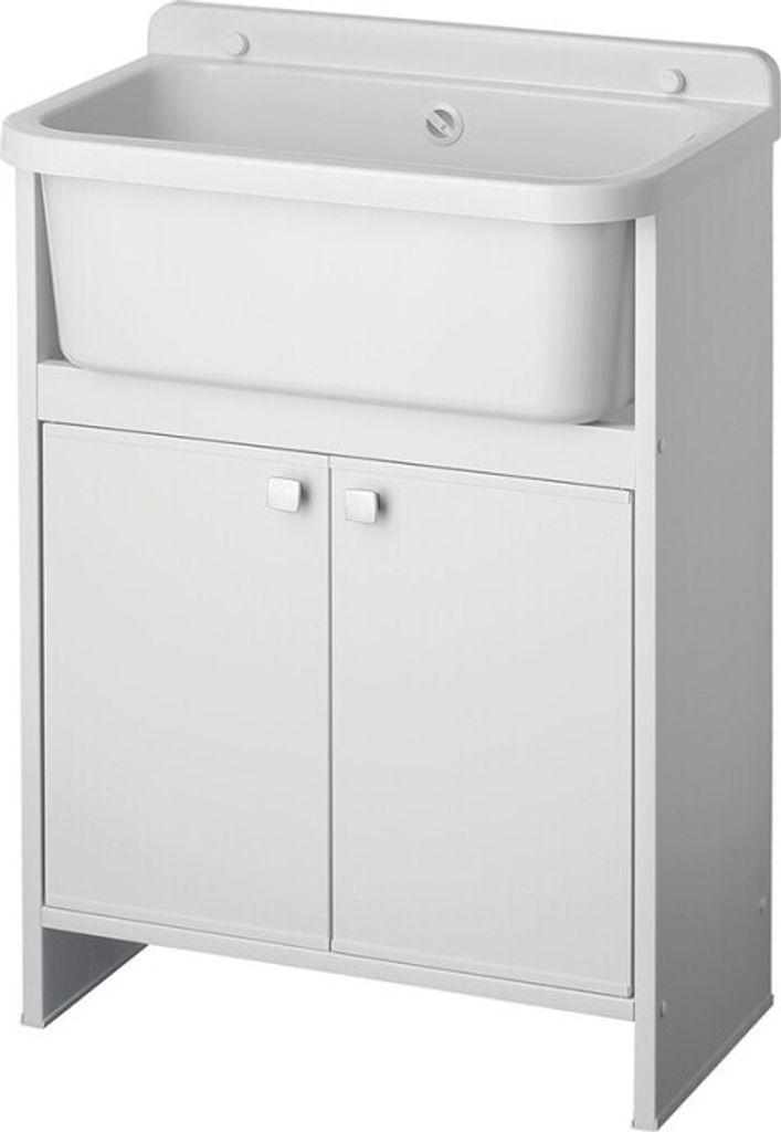 Waschbecken für den Außenbereich 55x34cm 2 Türen Pancrazio Produktbild 