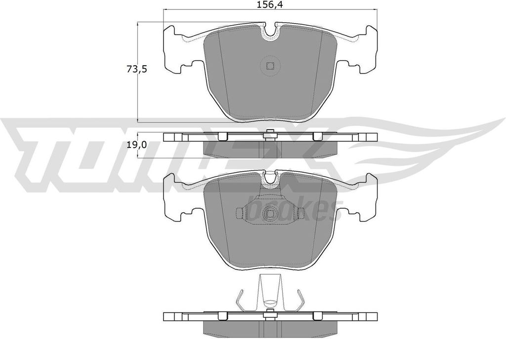 TOMEX brakes Bremsbeläge Satz Vorne Bremsklötze für BMW 5 Limousine (E39) TX 13-23