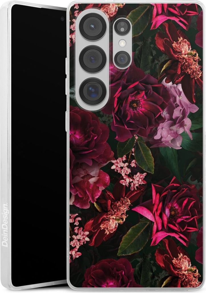 DeinDesign Slim Hülle für Samsung Galaxy S25 Ultra Silikon Case Ultra Dünn Handyhülle Blumen Blüte Rose