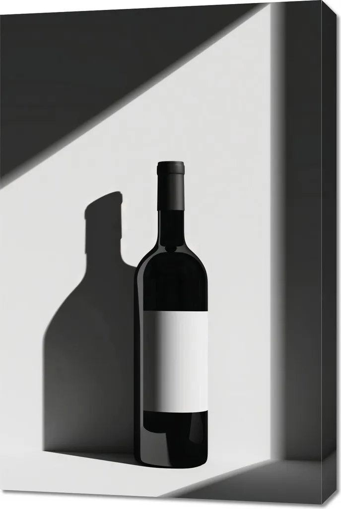 Quadro 60x90cm Bottiglia di vino