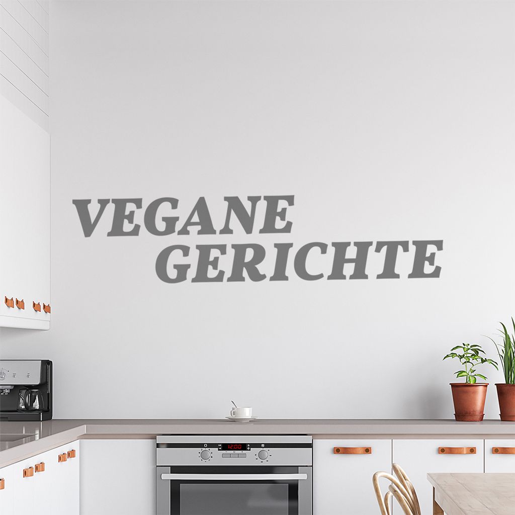 KIWISTAR Vegane Gerichte Veganer Wandtattoo in 6 Größen - Wandaufkleber Wall Sticker - Dekoration, Küche, Wohnzimmer, Schlafzimmer, Badezimmer