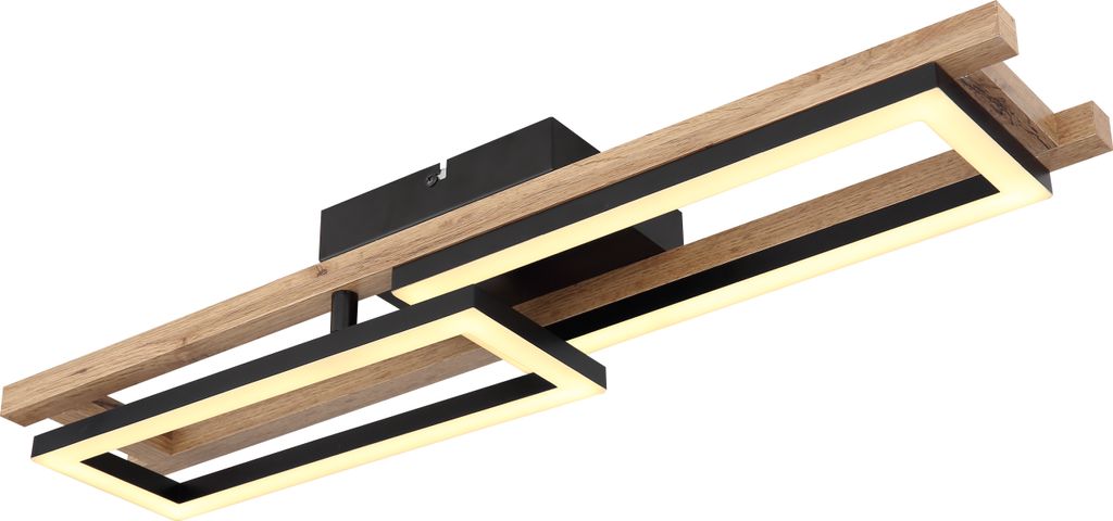 Globo Lighting Deckenleuchte Metall schwarz matt, LED