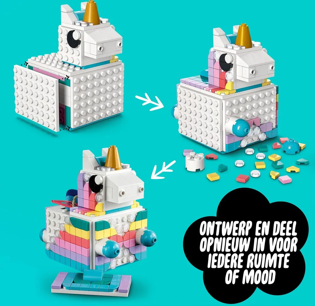 Kit licorne LEGO DOTS 41962 multicolore avec bracelets et objets de déco - 8