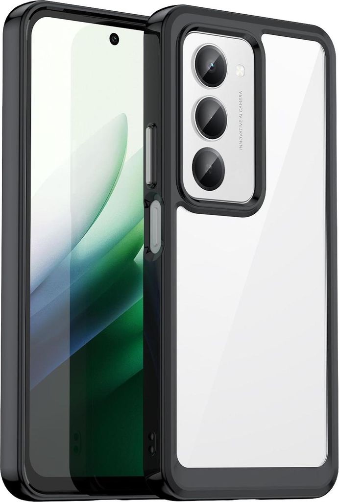 Für Xiaomi Redmi 15 5G / 4G Colorful Series TPU / Acryl Schutz Hülle Schwarz