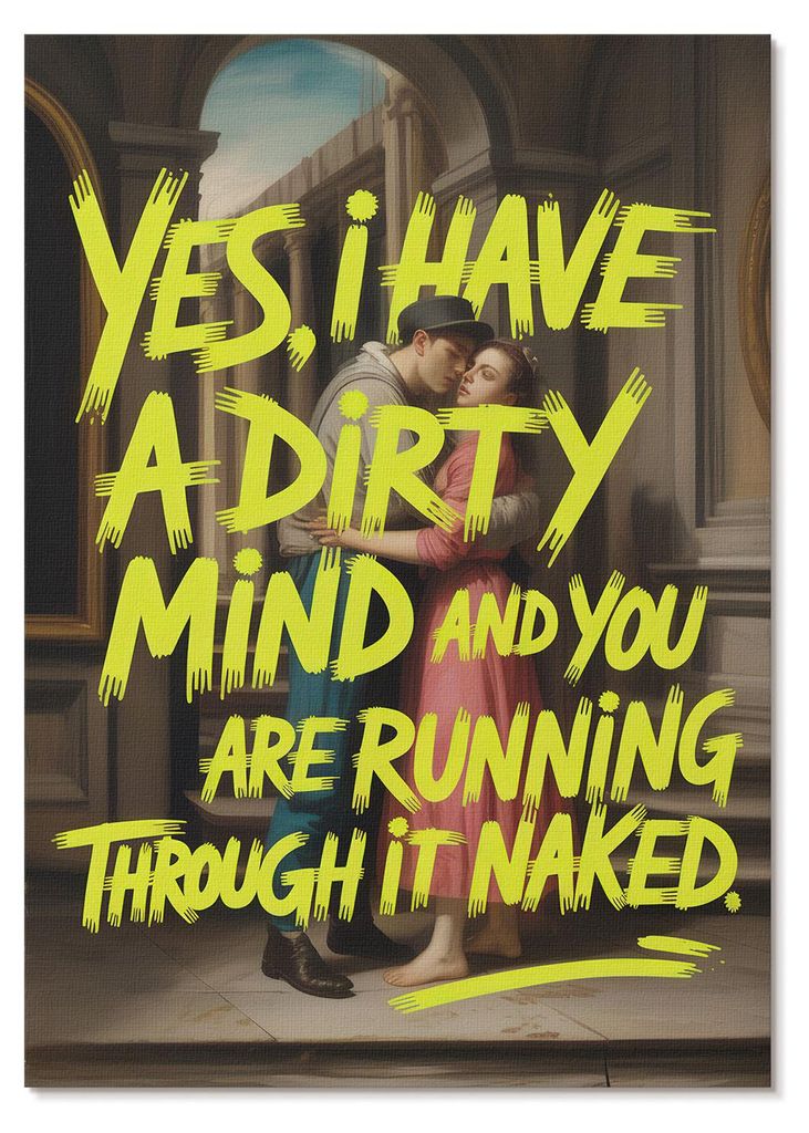 POSTER - 59x84 cm (A1) - Slow Rhythm - Klassische Zeichen, gelber Text, dynamischer Kontrast - Wandbild für Wohnzimmer Schlafzimmer & Flur, Modern...