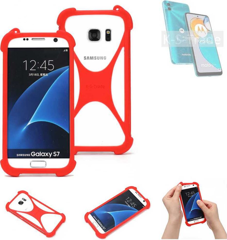 K-S-Trade Handy-Hülle kompatibel mit Motorola Moto E22s Schutz-Hülle Bumper Silikon Schutz Hülle Cover Case Silikoncase Silikonbumper TPU Softcase