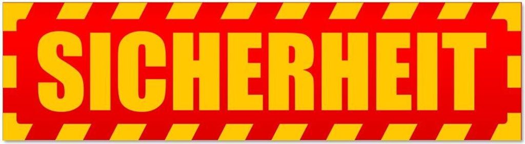 Kiwistar - Autoaufkleber - Rot - 60 x 16 cm - Sicherheit Security gestreift - Hinweis Aufkleber Sticker für Auto, Kfz, Fahrrad, PKW, LKW