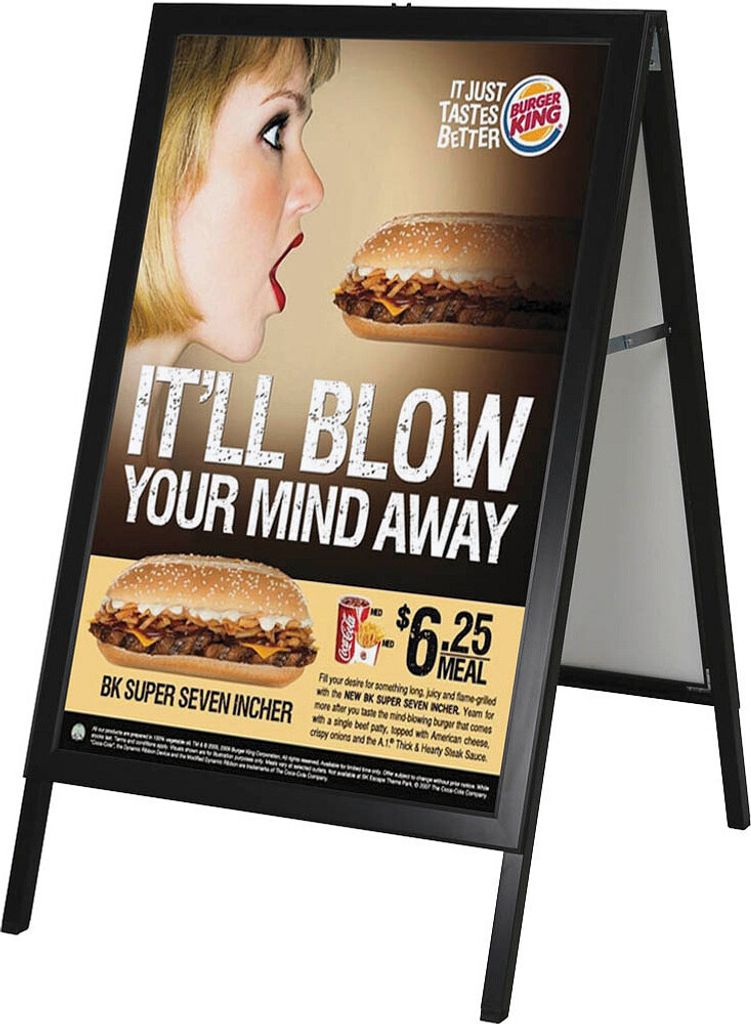 update displays Kundenstopper Slide In schwarz DIN A1 2 Fächer