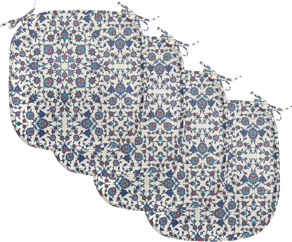 Cuscini Sedie 40x40 ABAKUHAUS Impermeabili con Laccetti Set da 4