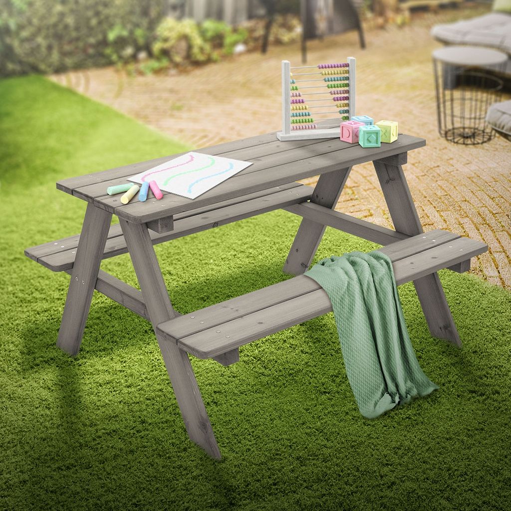 ML-Design Kindersitzgarnitur für Draußen, Grau, Sitzgruppe Produktbild 