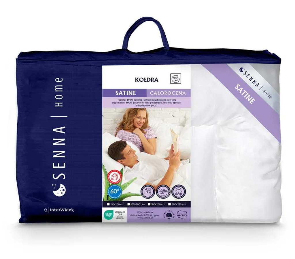 Couette douce 135x200 SATINE Senna Home Aloe Vera et Coton Noble