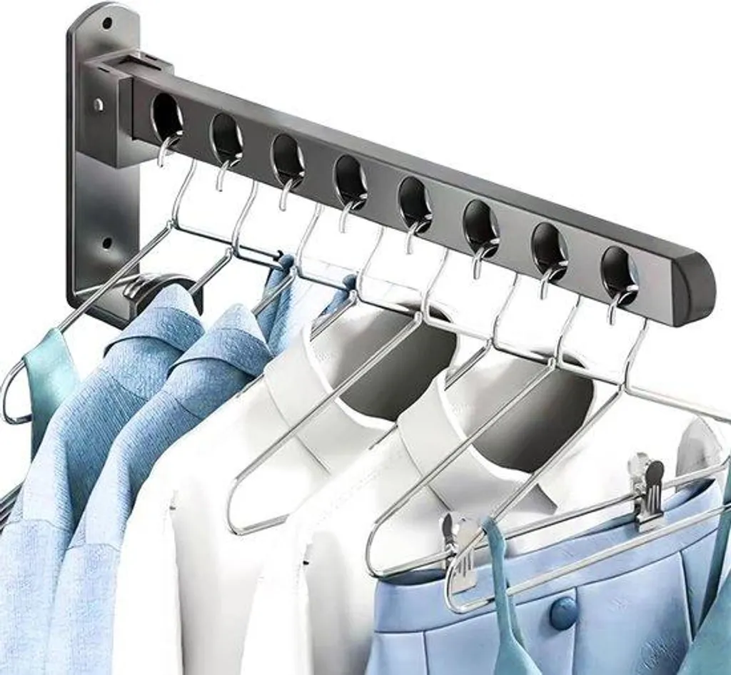 Crochet de vêtement rabattable aluminium contre le désordre et l'encombrement
