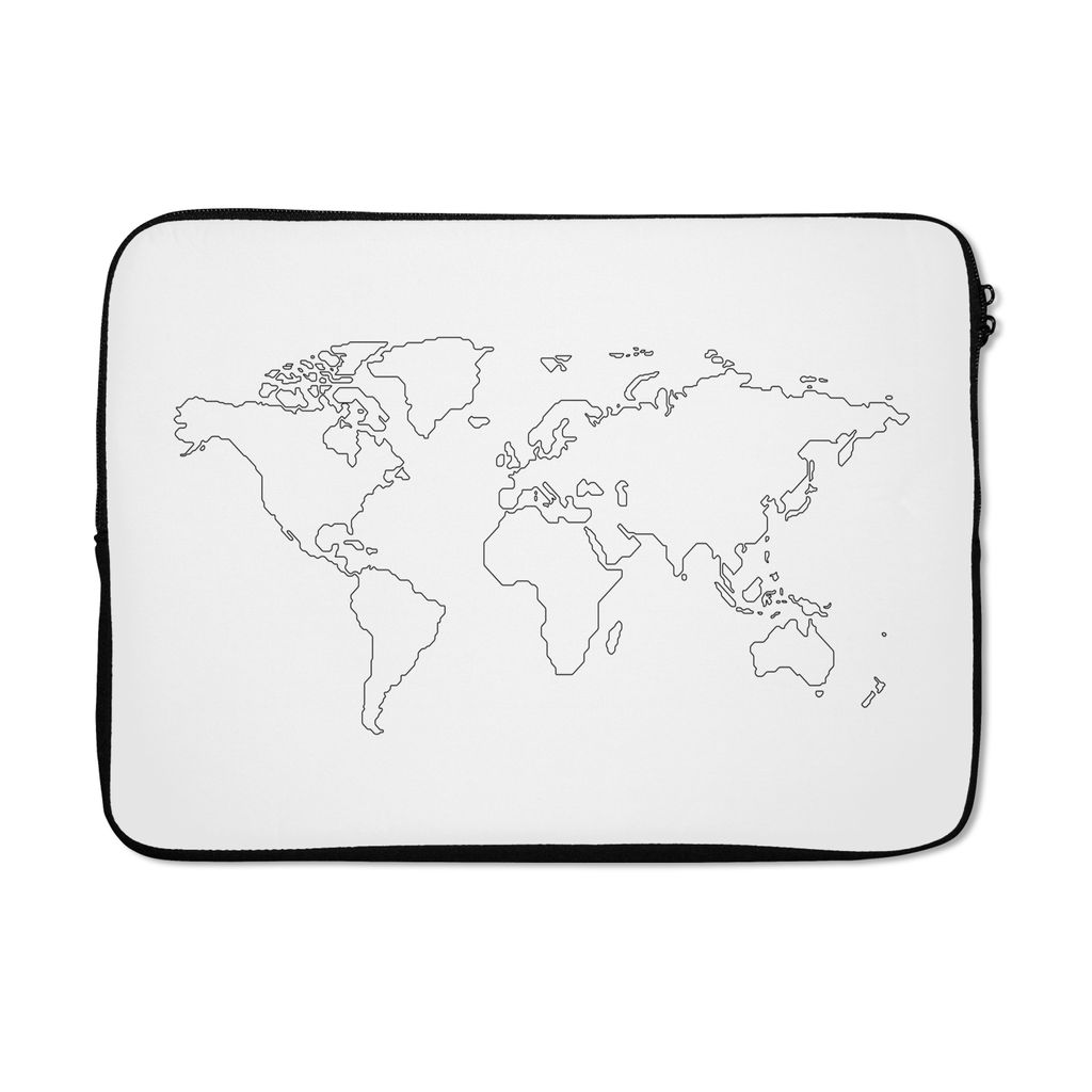 MuchoWow® Laptop Hülle 13 Zoll Weltkarte - Einfach - Produktbild 