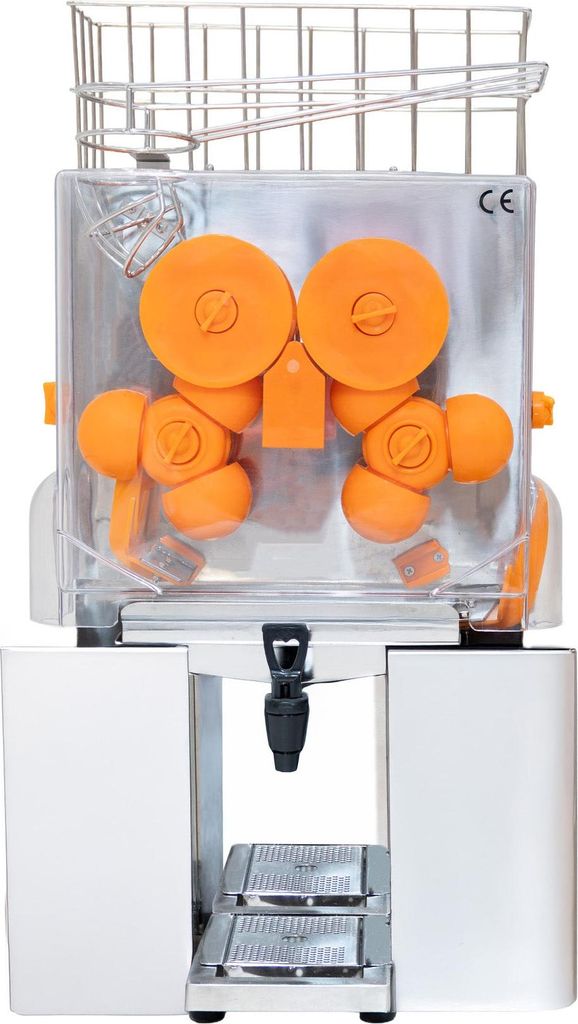 Kommerzielle automatische Orangensaftpresse Zitruspresse Orangenpresse Elektrisch; Entsafter 220V 120W Edelstahl 40–50 % Ausbeute 22 Orangen pro ...