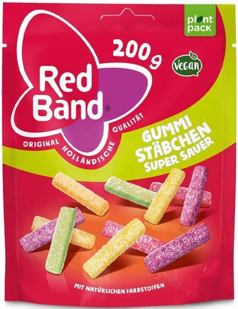 Red Band Gummi Stäbchen super sauer 200g Produktbild 